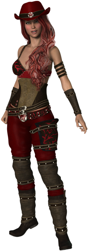 Vintage Cowgirl Clip Art (500x833)