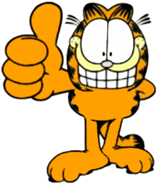 Cat Thumbs Up Clipart 54595 Garfield On A Window Transparent - Cat Thumbs Up Clipart 54595 Garfield On A Window Transparent (400x400)