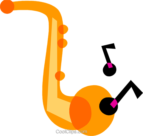Saxophones Royalty Free Vector Clip Art Illustration - Saxophones Royalty Free Vector Clip Art Illustration (480x456)