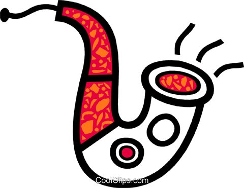 Saxophones Royalty Free Vector Clip Art Illustration - Saxophones Royalty Free Vector Clip Art Illustration (480x371)
