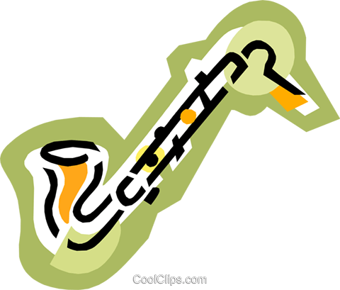 Sax Royalty Free Vector Clip Art Illustration - Sax Royalty Free Vector Clip Art Illustration (480x409)