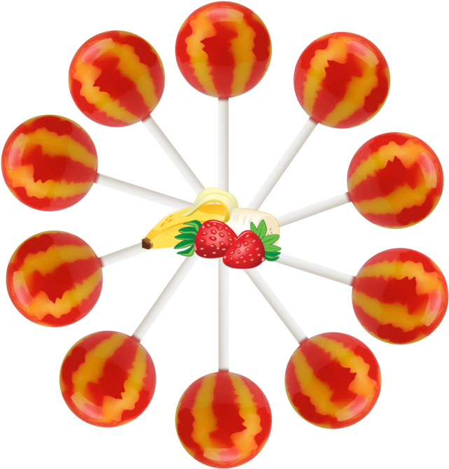 Strawberry Banana Lollipop - Strawberry Banana Lollipop (720x720)
