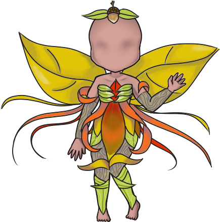 Leaf Wings With Streamers - Leaf Wings With Streamers (500x500)