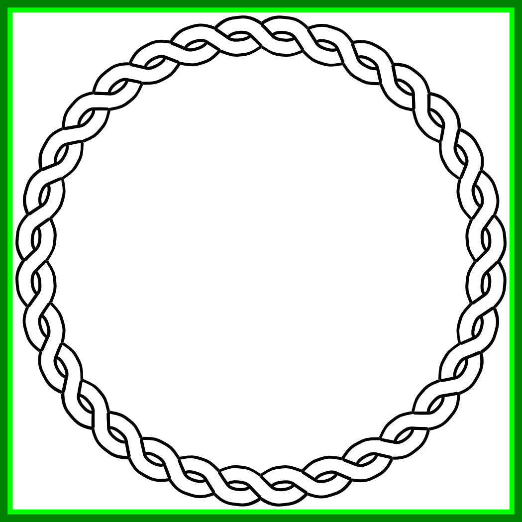 Unbelievable Nautical Rope Border Circle Dna Black - Unbelievable Nautical Rope Border Circle Dna Black (1049x1049)