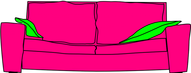 Lounge Clipart Pink Couch - Lounge Clipart Pink Couch (640x480)