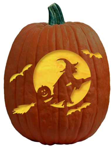 Clip Art Black And White Stock Witch Pumpkin Template - Clip Art Black And White Stock Witch Pumpkin Template (500x500)