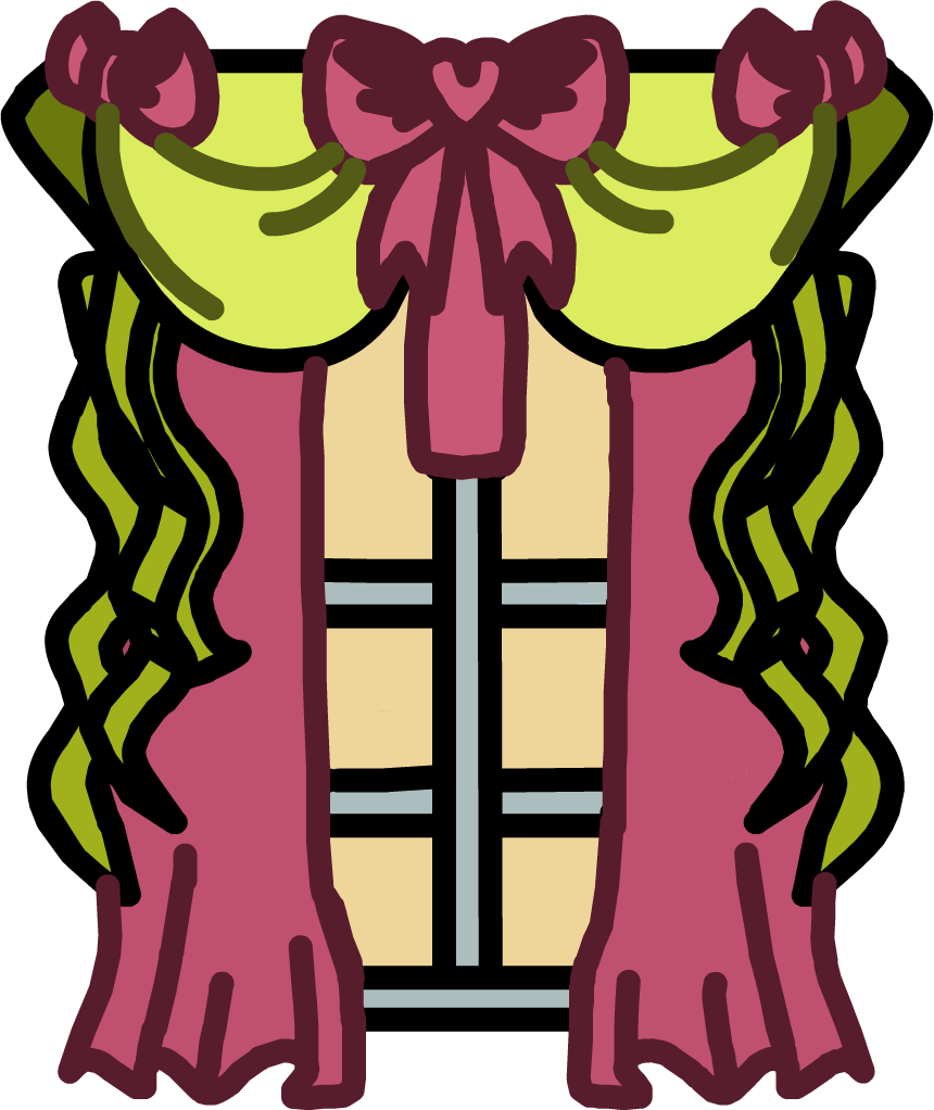Curtain Clipart Pink Curtain - Curtain Clipart Pink Curtain (860x1022)