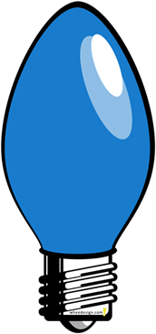 Blue Christmas Tree Light Bulb - Blue Christmas Tree Light Bulb (400x400)