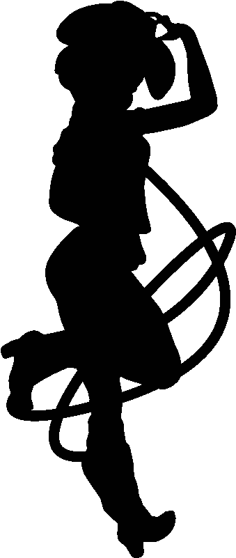 Cowgirl Silhouette Png - Cowgirl Silhouette Png (339x801)