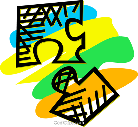 Jigsaw Puzzle Pieces Royalty Free Vector Clip Art Illustration - Jigsaw Puzzle Pieces Royalty Free Vector Clip Art Illustration (480x441)