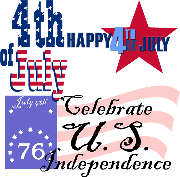 July Clipart God Bless America - July Clipart God Bless America (600x600)