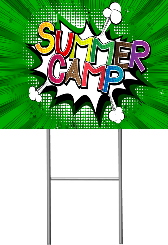 Summer Camp Yard Sign - Summer Camp Yard Sign (584x857)