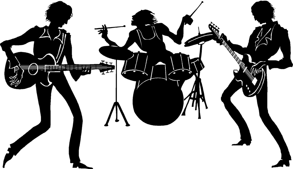 Concert Clip Black And White Rock - Concert Clip Black And White Rock (960x555)