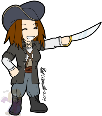 Clipart Black And White Pirate By Homunculuslover On - Clipart Black And White Pirate By Homunculuslover On (356x400)
