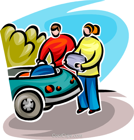 People Loading The Car Royalty Free Vector Clip Art - People Loading The Car Royalty Free Vector Clip Art (461x480)