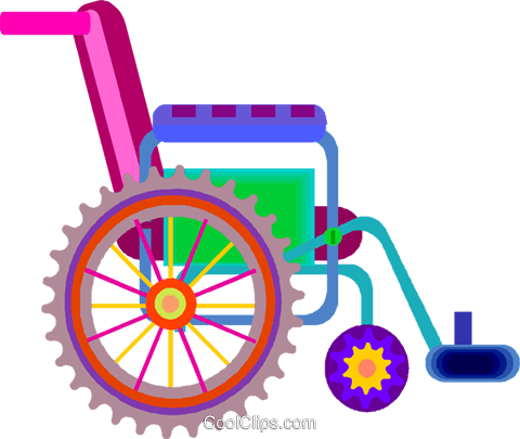 Wheel Chair Royalty Free Vector Clip Art Illustration - Wheel Chair Royalty Free Vector Clip Art Illustration (480x405)