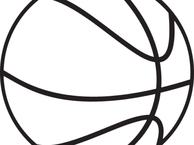 Black And White Basketball Clipart - Black And White Basketball Clipart (640x480)