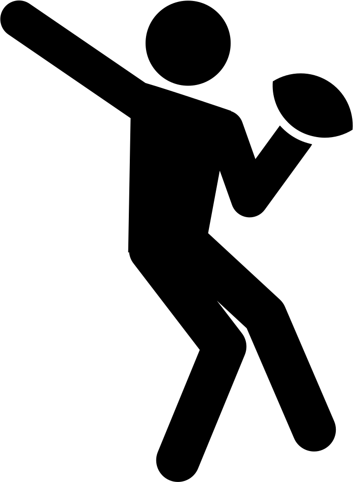 Rugby Player About To Throw A Ball Svg Png Icon Free - Rugby Player About To Throw A Ball Svg Png Icon Free (718x981)