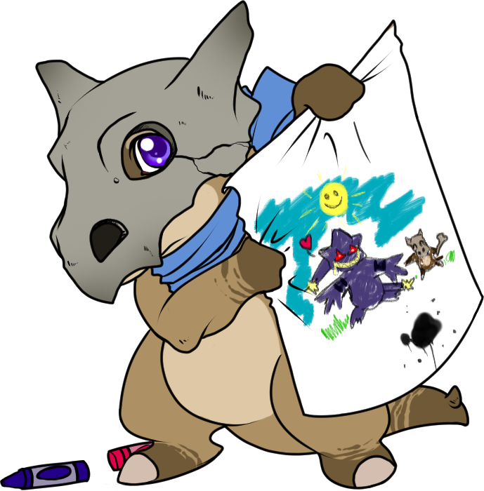 Cubone Drawing Sugar Skull - Cubone Drawing Sugar Skull (689x700)
