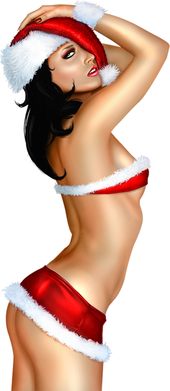 Tube Noel Femme - Tube Noel Femme (349x800)