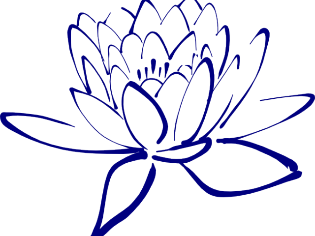Blue Flower Clipart Navy Blue - Blue Flower Clipart Navy Blue (640x480)