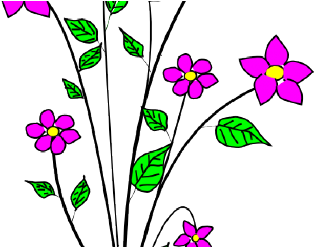 Blue Flower Clipart Tall Flower - Blue Flower Clipart Tall Flower (640x480)