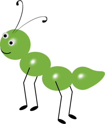 Bug Art De Bug, Mignon Clipart, Worms, Clip Art, Animaux, - Bug Art De Bug, Mignon Clipart, Worms, Clip Art, Animaux, (424x500)