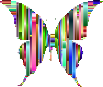 Abstract Art Modern Art Butterfly - Abstract Art Modern Art Butterfly (400x340)