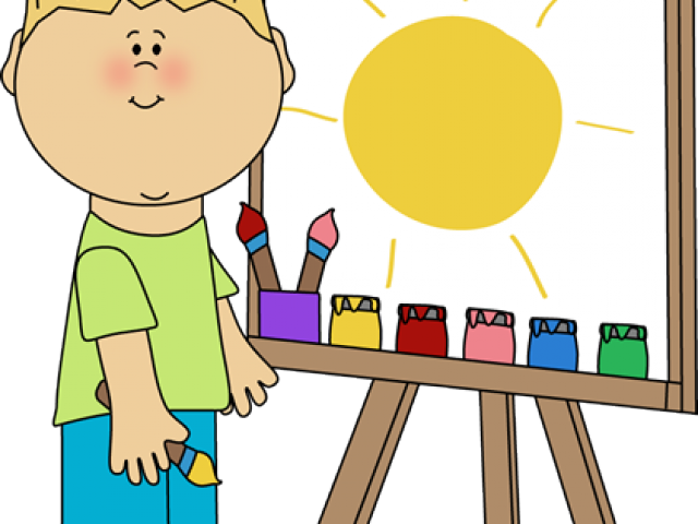 Painting Clipart Clip Art Girl - Painting Clipart Clip Art Girl (640x480)