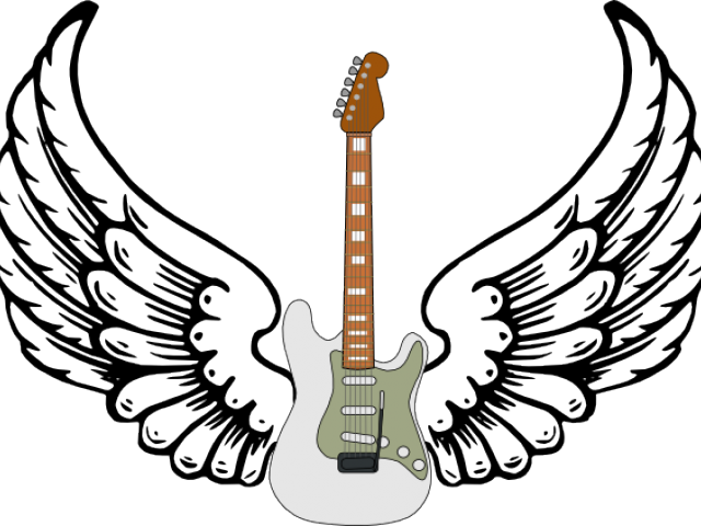 Wings Clipart Guitar - Wings Clipart Guitar (640x480)