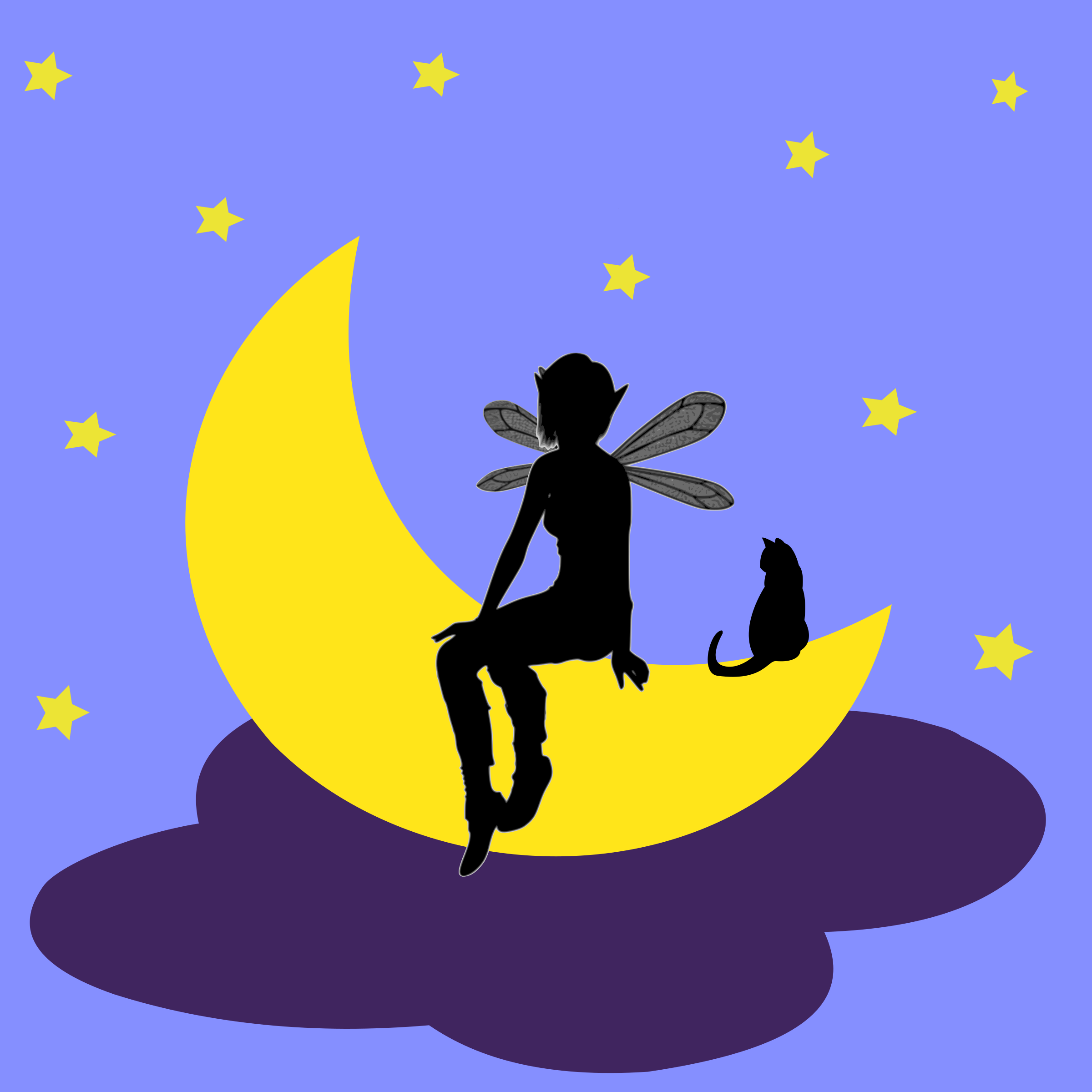 Sun And Moon Clip Art Fairies - Sun And Moon Clip Art Fairies (2400x2400)