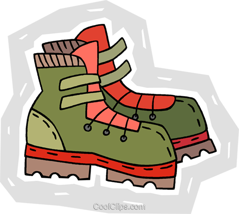 Hiking Boots Royalty Free Vector Clip Art Illustration - Hiking Boots Royalty Free Vector Clip Art Illustration (480x431)