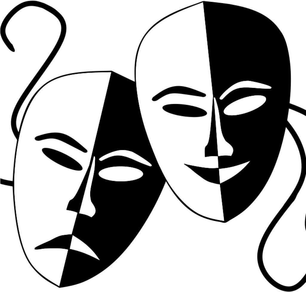 Theatre Masks Clip Art Onlinelabels Clip Art Tragedy - Theatre Masks Clip Art Onlinelabels Clip Art Tragedy (1025x977)