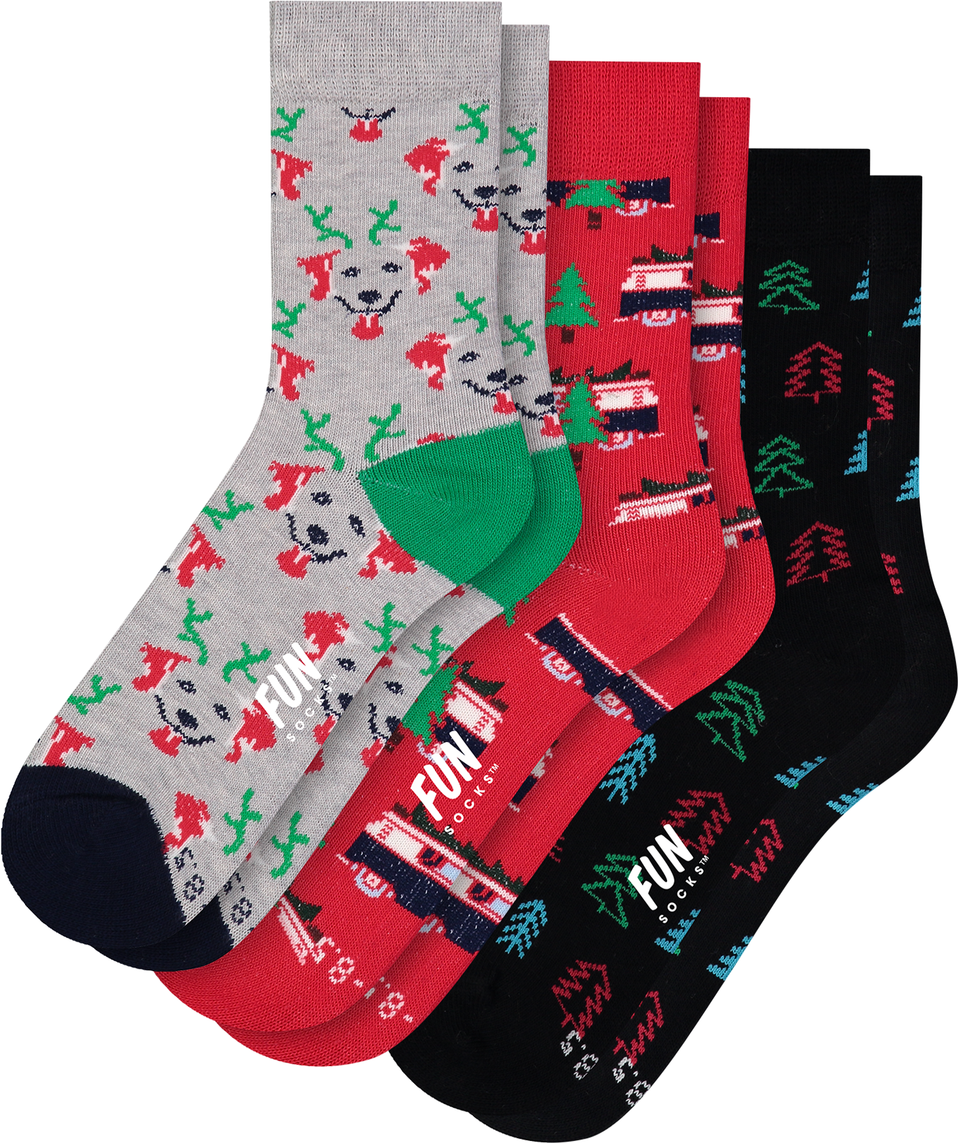 Fun Socks Boys And Girls Holiday Crew Socks - Fun Socks Boys And Girls Holiday Crew Socks (2000x2000)