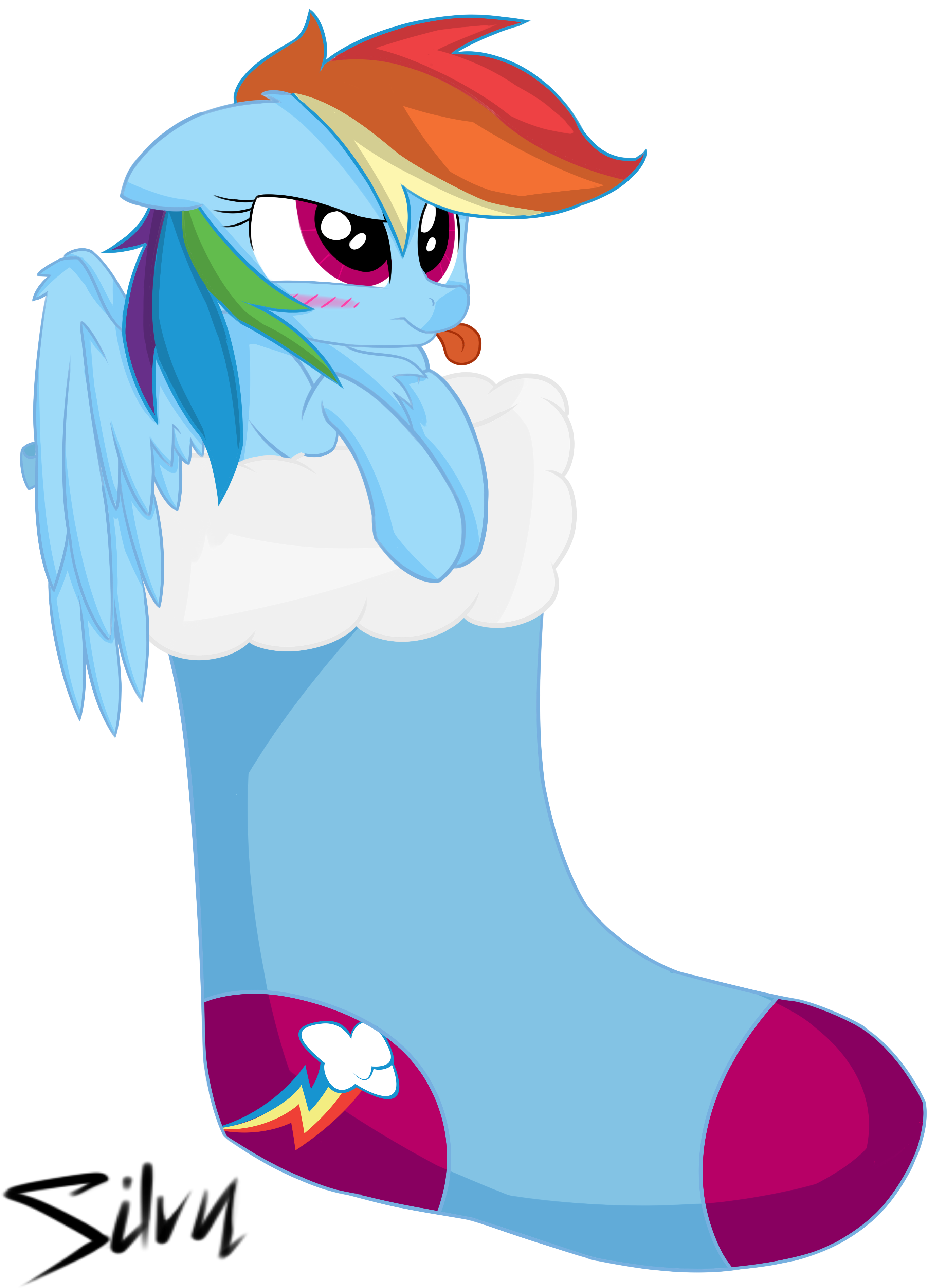 Stocking Stuffer Rainbow Dash By Silvy-winds - Stocking Stuffer Rainbow Dash By Silvy-winds (2984x3840)