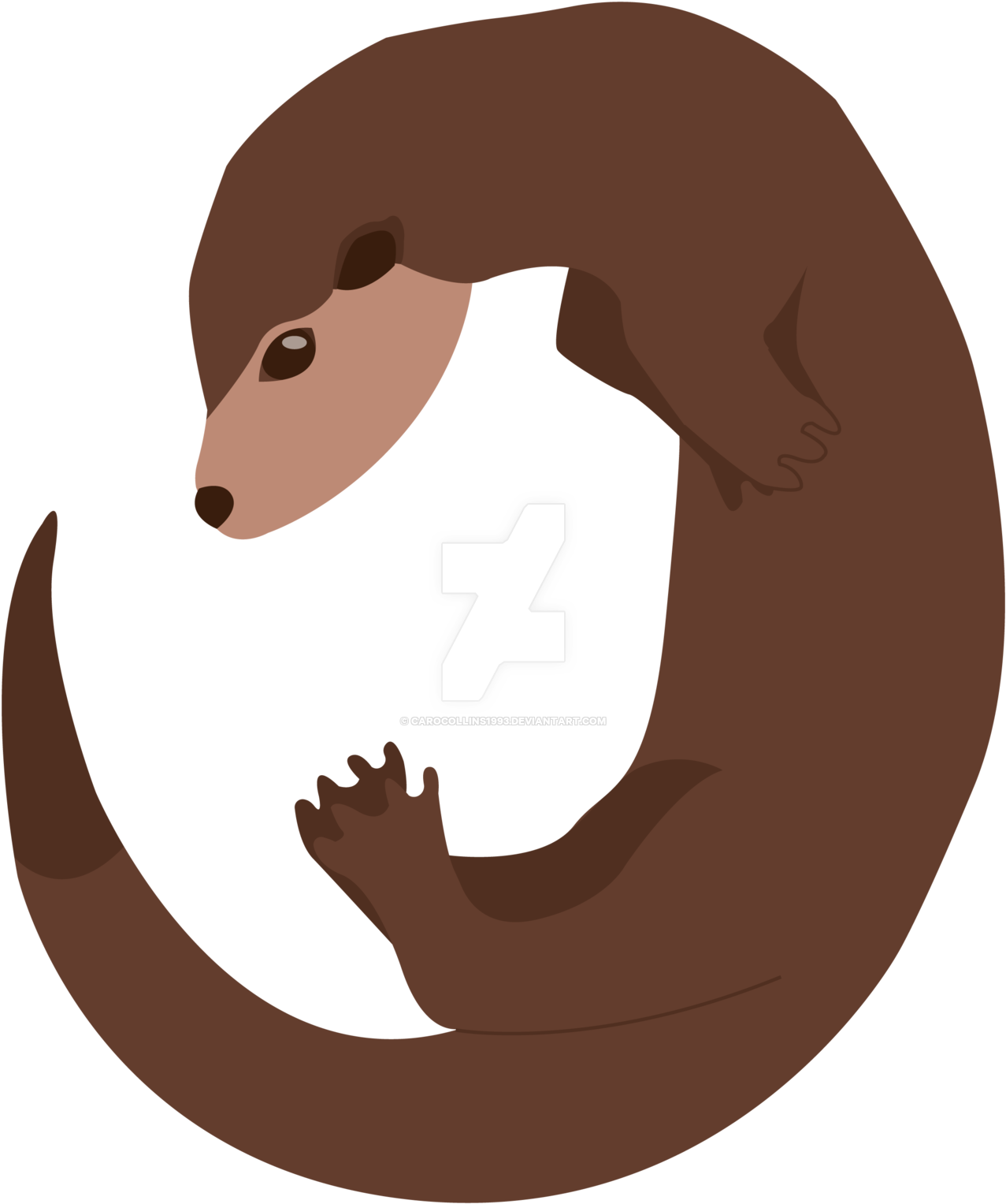 Clip Art Black And White Stock Otter Vector Illustration - Clip Art Black And White Stock Otter Vector Illustration (1600x1600)