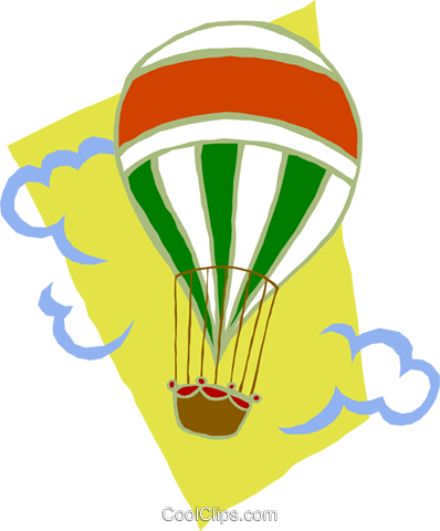 Hot Air Balloon Royalty Free Vector Clip Art Illustration - Hot Air Balloon Royalty Free Vector Clip Art Illustration (398x480)