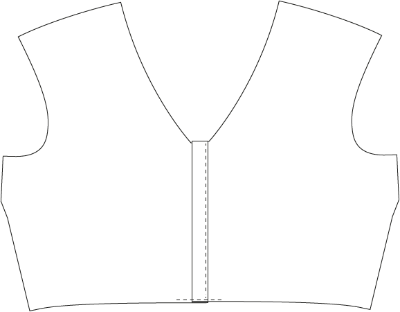 Overlap The Two Half Bodices So That The Button Bands - Overlap The Two Half Bodices So That The Button Bands (578x450)