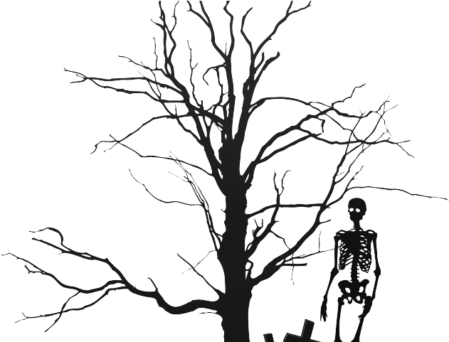 Haunted Clipart Tree Silhouette - Haunted Clipart Tree Silhouette (640x480)