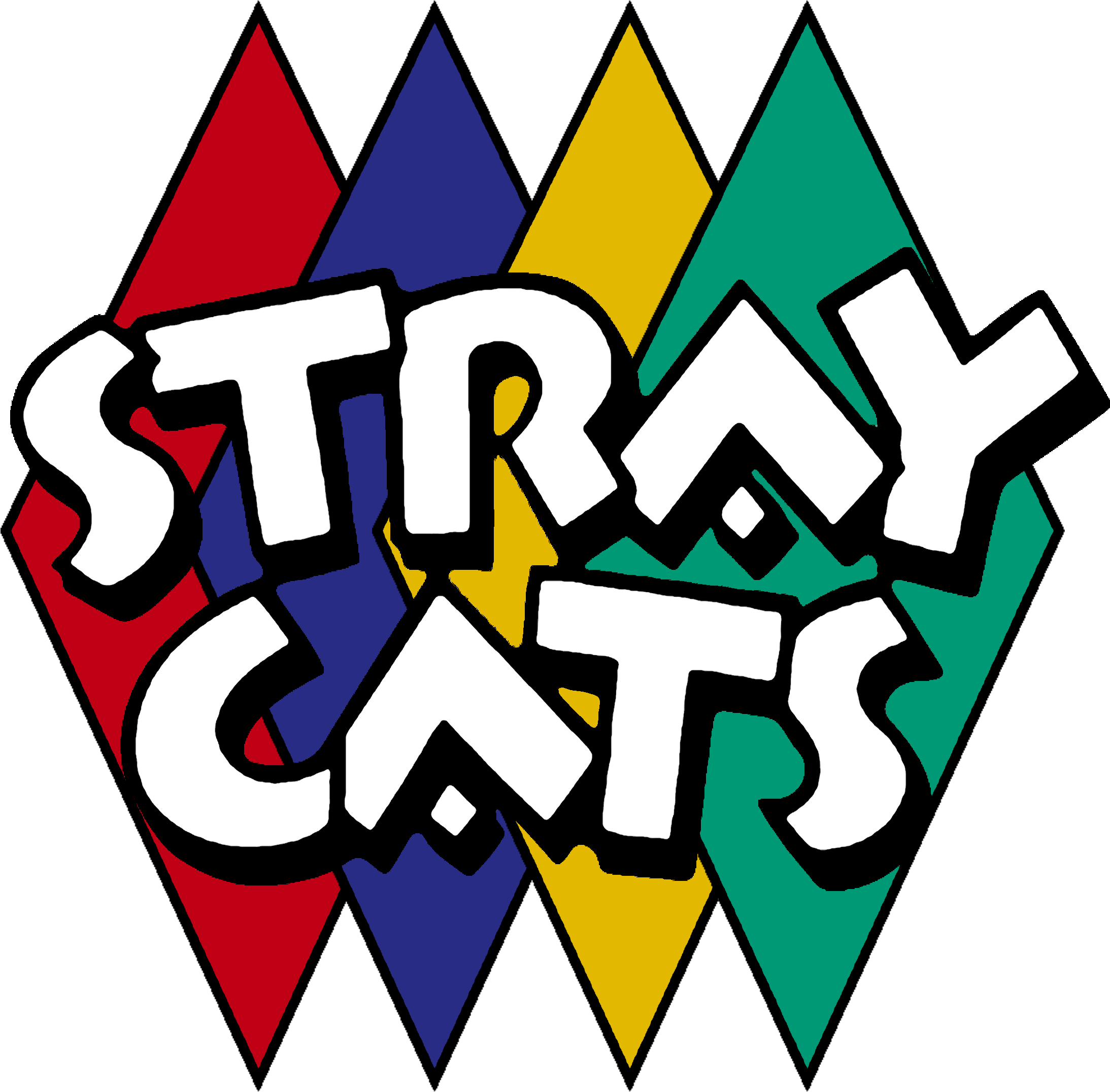 Rockabilly Stray Cats Vintage Band Logo 1980s Rock - Rockabilly Stray Cats Vintage Band Logo 1980s Rock (2550x2550)