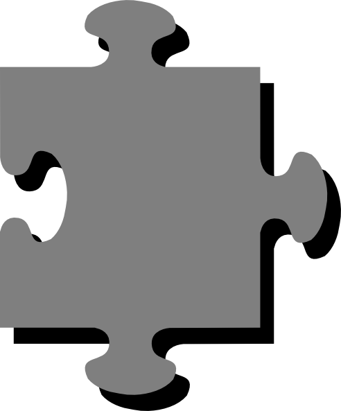 This Free Clip Arts Design Of Grey Black Puzzle - This Free Clip Arts Design Of Grey Black Puzzle (492x593)