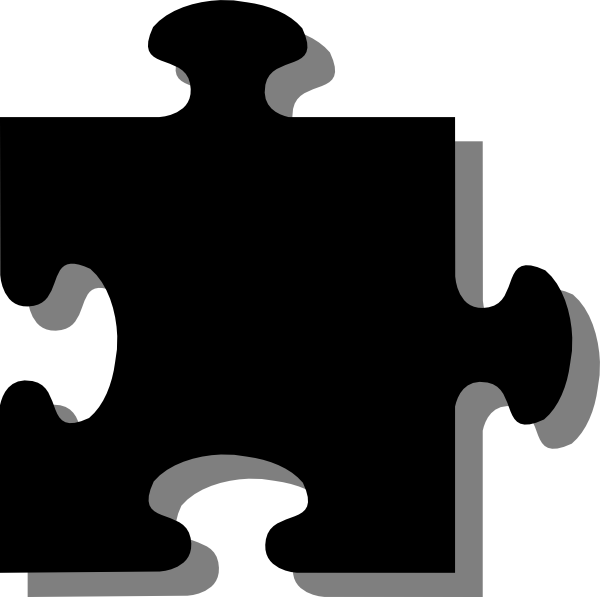 This Free Clip Arts Design Of Black N Grey Puzzle - This Free Clip Arts Design Of Black N Grey Puzzle (600x597)
