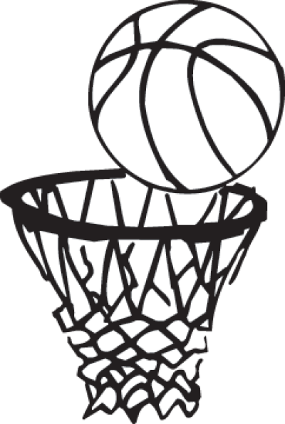 Basketball In Hoop Clipart Bl - Basketball In Hoop Clipart Bl (400x595)