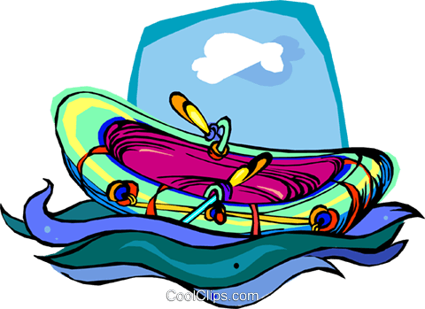 Rubber Dingy Boat Royalty Free Vector Clip Art - Rubber Dingy Boat Royalty Free Vector Clip Art (480x349)