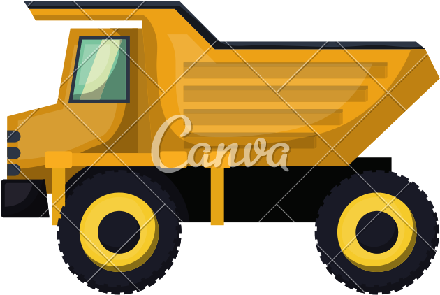 Dump Truck Flat Icon Colorful Silhouette With Half - Dump Truck Flat Icon Colorful Silhouette With Half (800x800)