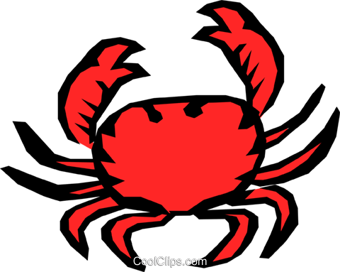 Crab Royalty Free Vector Clip Art Illustration - Crab Royalty Free Vector Clip Art Illustration (480x383)