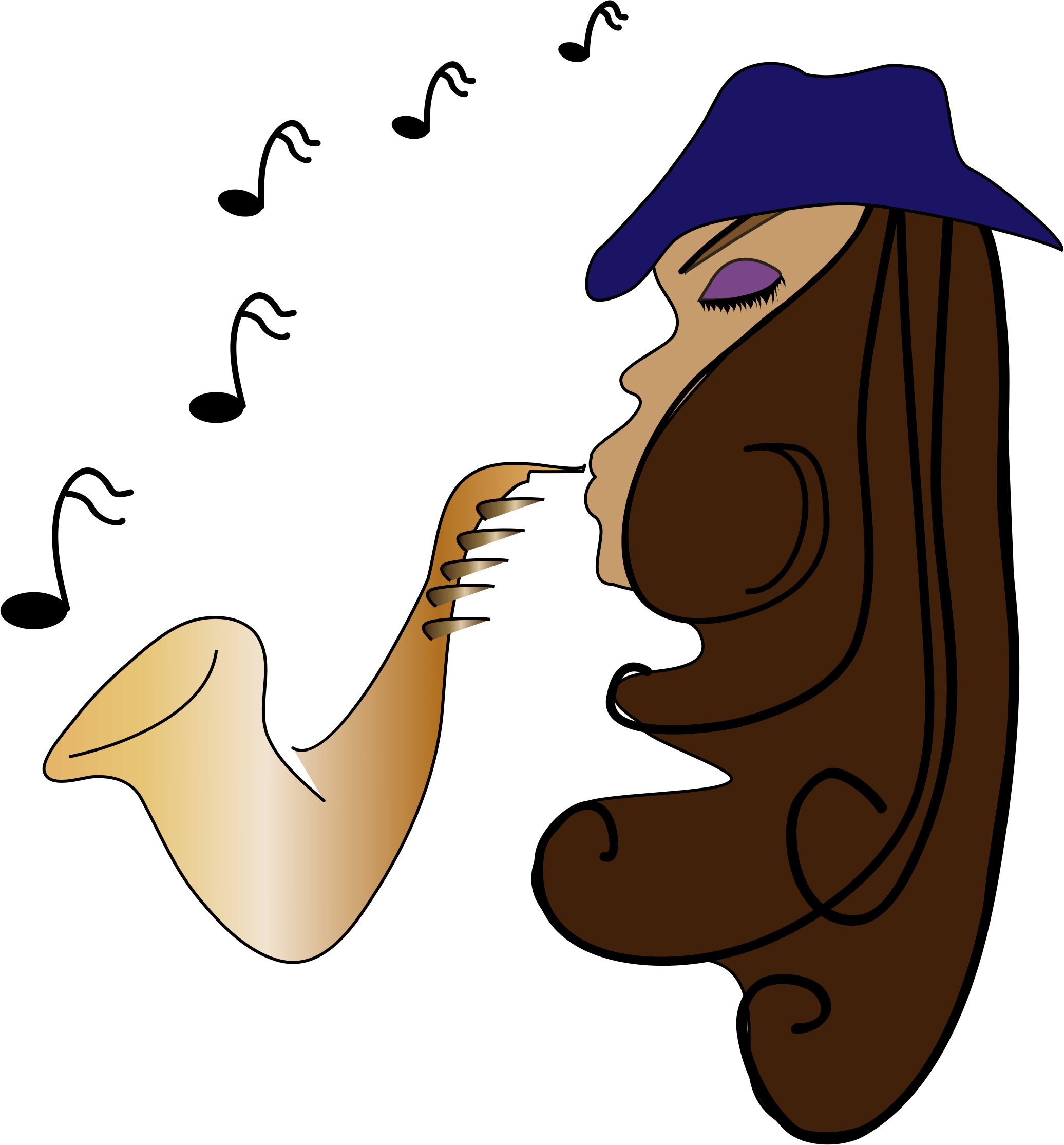 Jazz Saxophone Clip Art - Jazz Saxophone Clip Art (2072x2229)