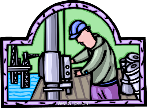 Off Shore Oil Drilling Royalty Free Vector Clip Art - Off Shore Oil Drilling Royalty Free Vector Clip Art (480x353)