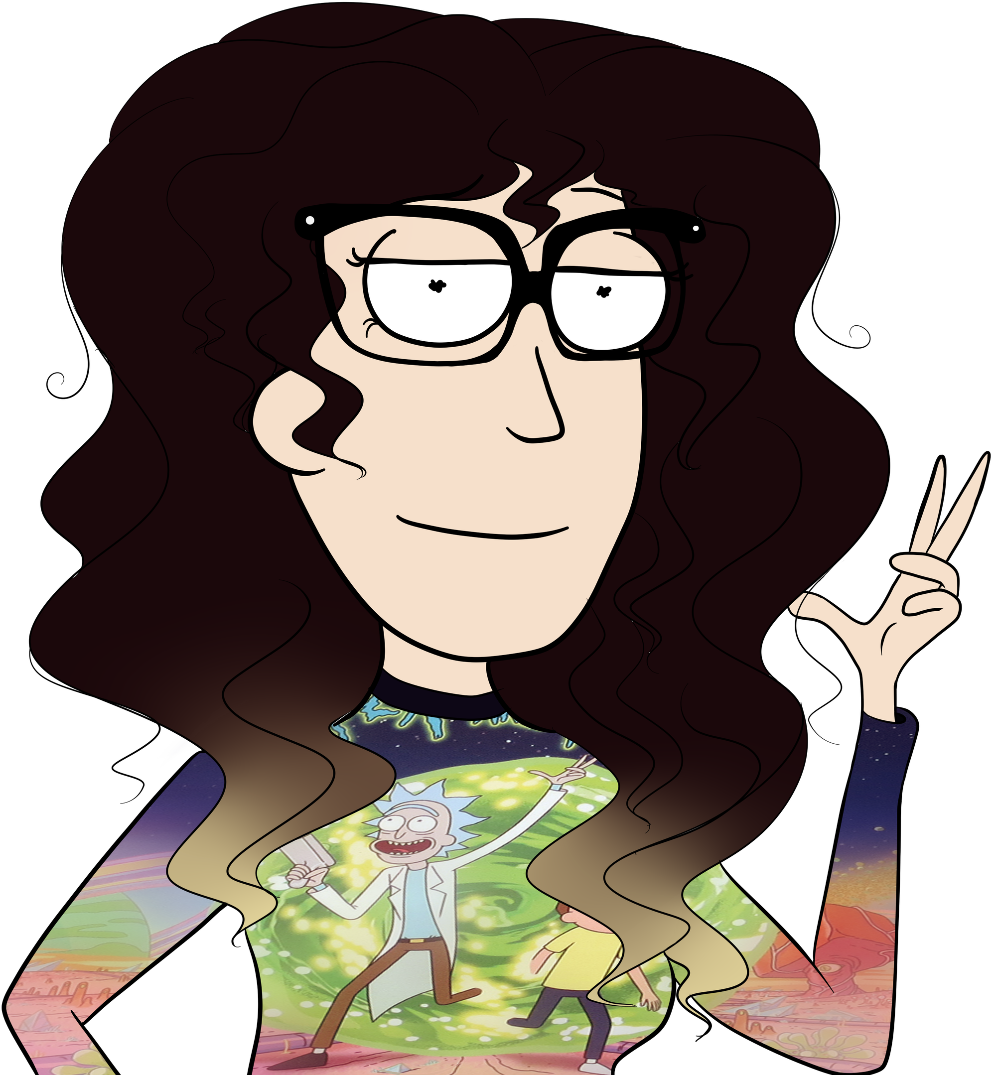 Rick And Morty Style Self Portrait By Havoxious - Rick And Morty Style Self Portrait By Havoxious (2449x2449)