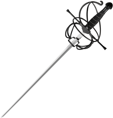 Black Wire Hilt Rapier - Black Wire Hilt Rapier (415x415)